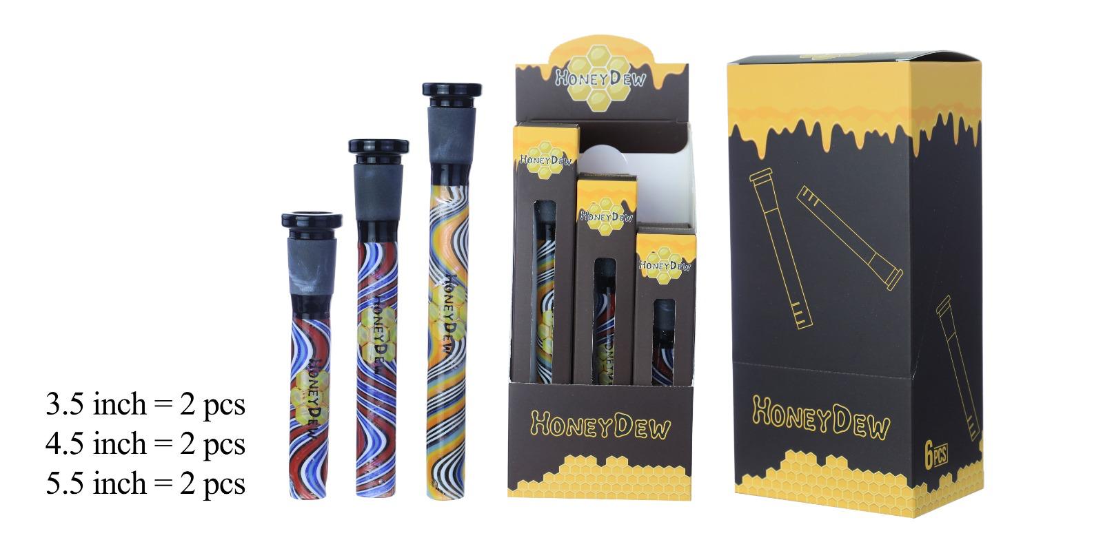 HoneyDew DownStem 3.5/4.5/5.5 Striped Swirl 6ct Display (DS-06)