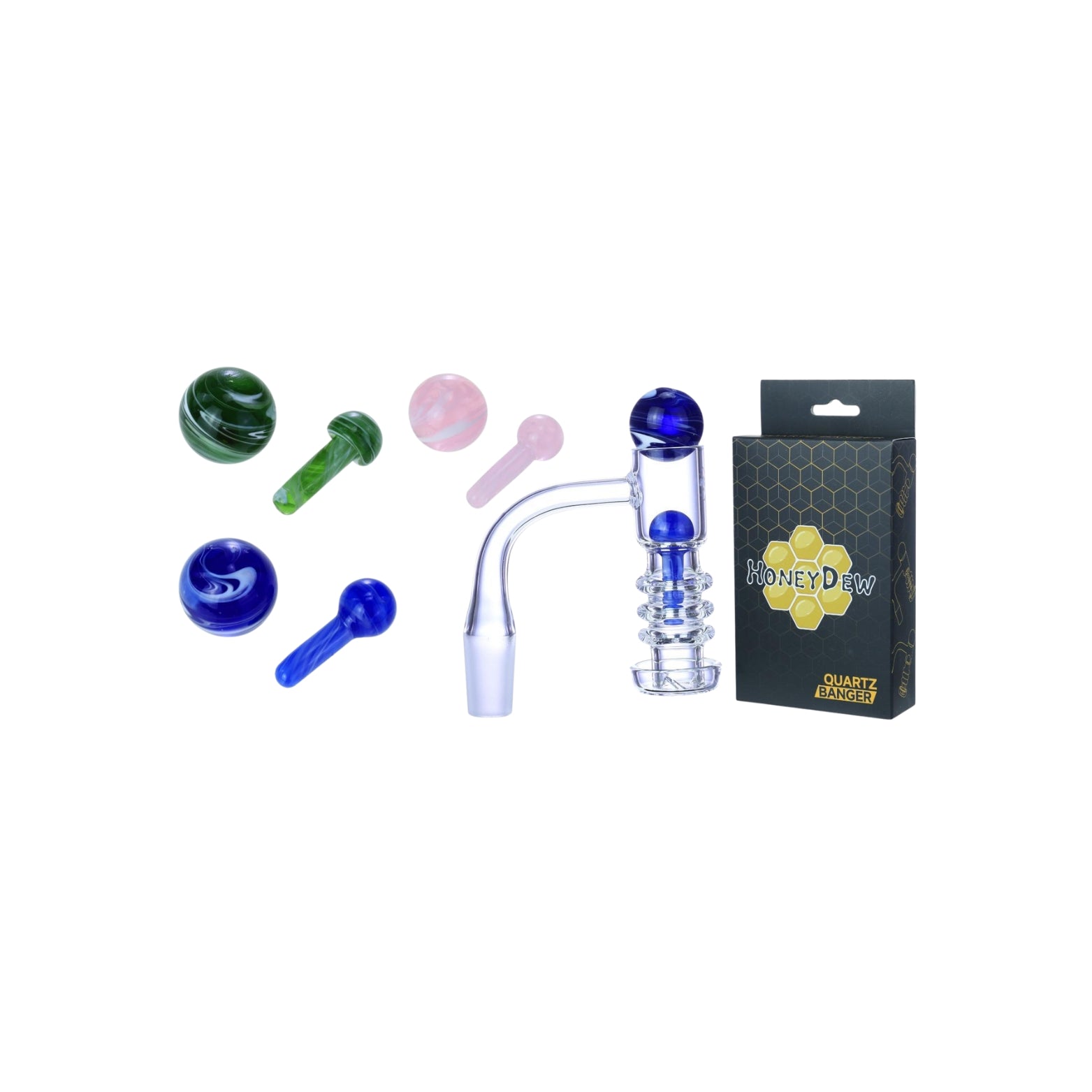 HoneyDew Quartz Banger Set – WPY-470 (Single Pack, Pink/Green/Blue)
