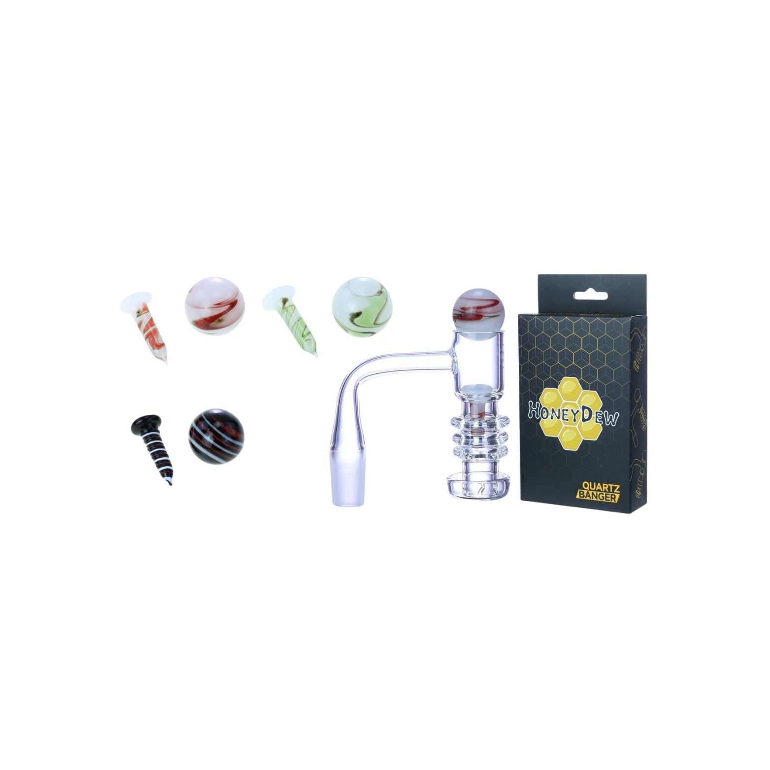 HoneyDew Quartz Banger – WPY-471 (Single, Green / Black / Red)
