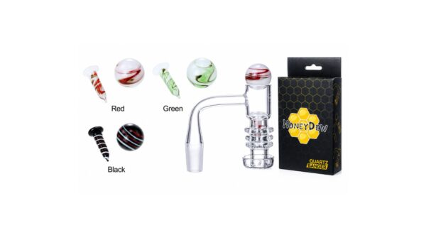 HoneyDew Quartz Banger Set with Directional Carb Cap – 14mm